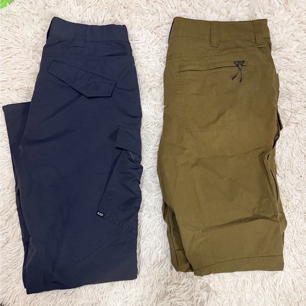 Two-Pair 5.11 Tactical Cargo Pants - Navy & Olive